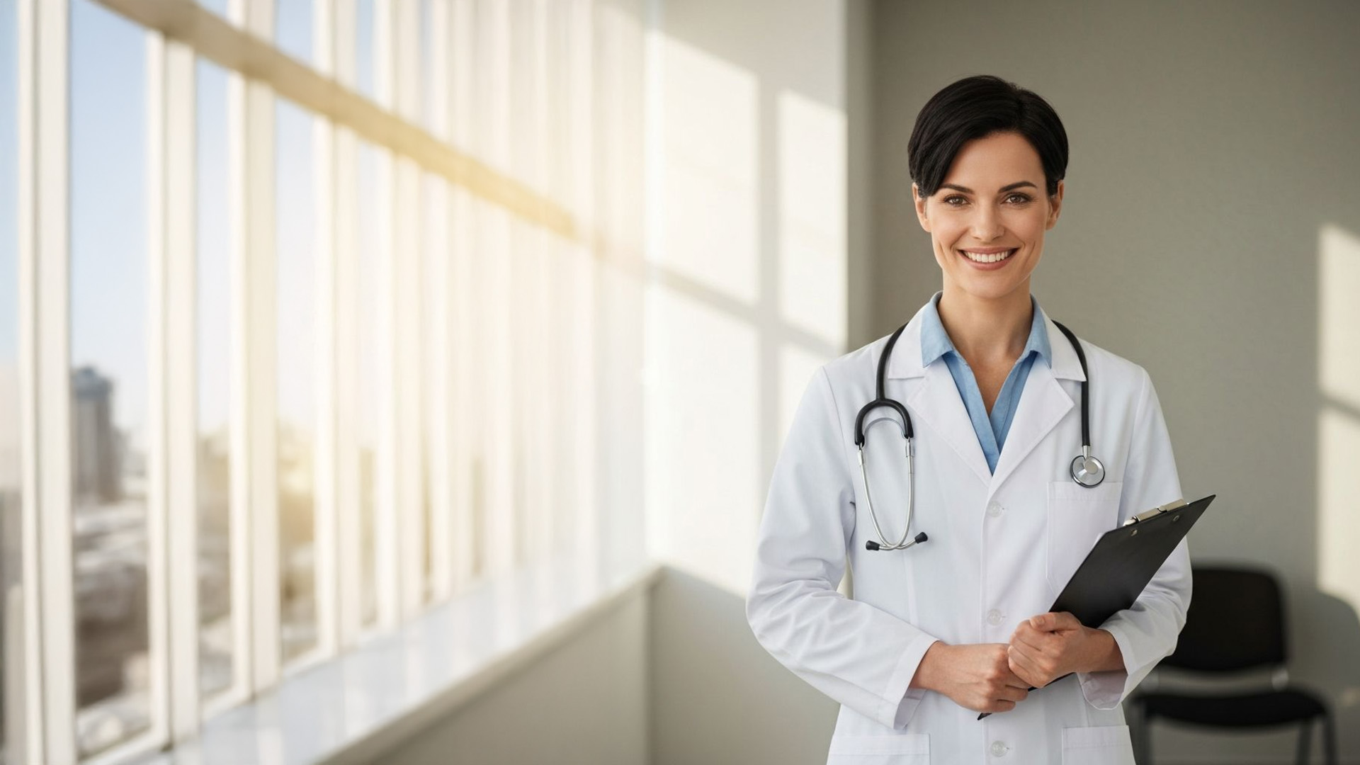 Healthcare professional in modern medical facility